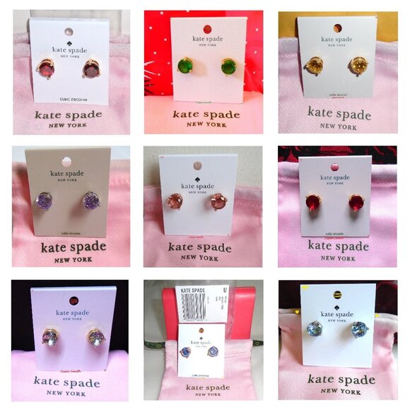 Kate Spade ♠️ Studs Bundle of 3 Plus Bonus Gift - Picture 1 of 12